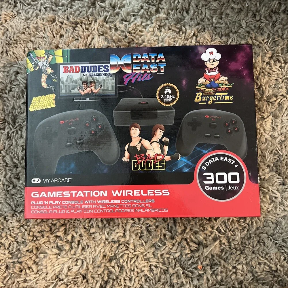 MY ARCADE GameStation Wireless Plug & Play Console 300+ Games w/ Data East Hits
